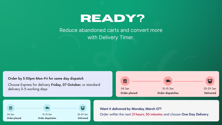 DT: Estimated Delivery Date Screenshot