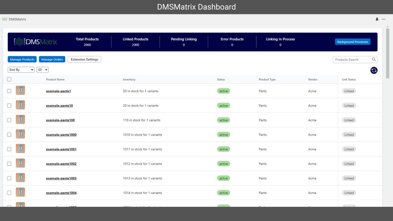 DMSMatrix ledelses dashboard