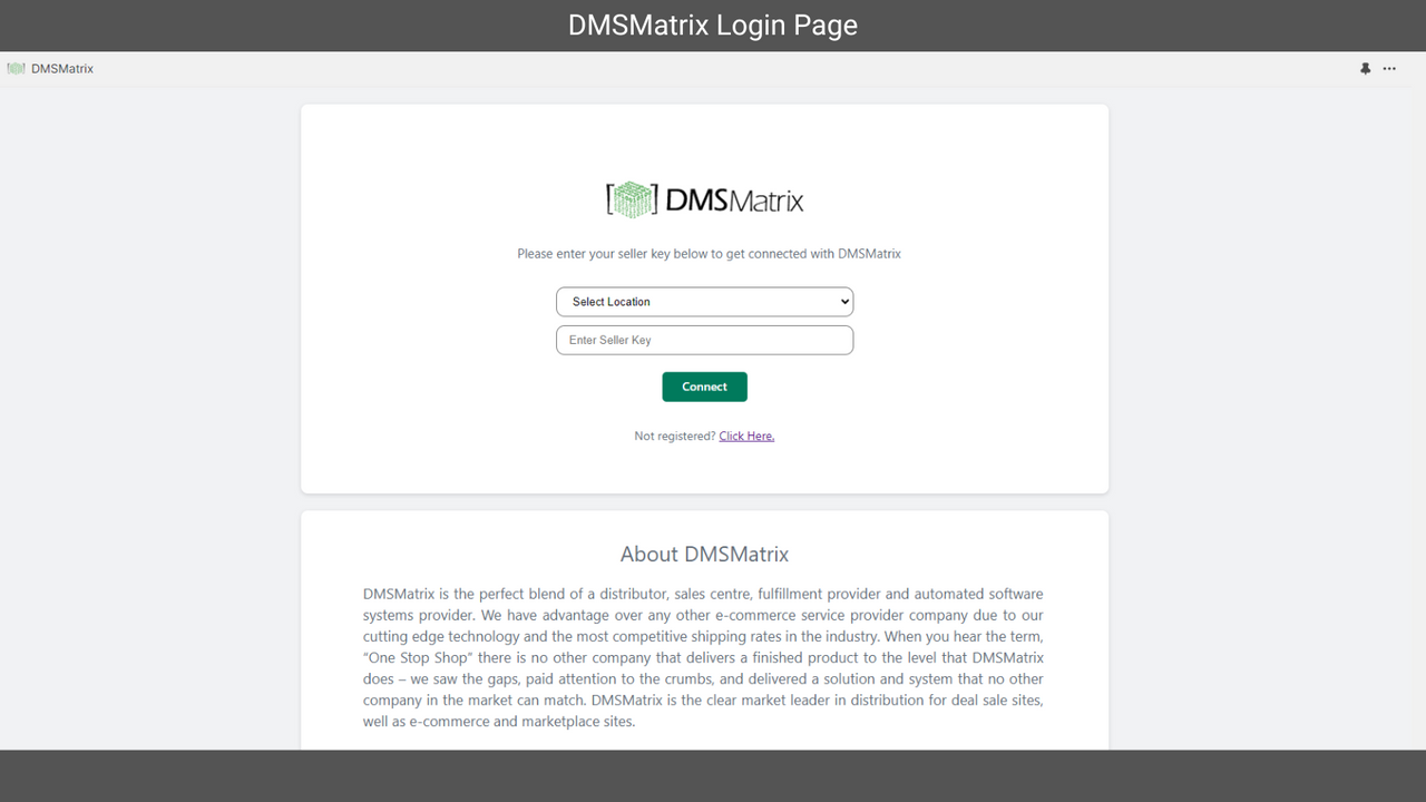 DMSMatrix sælger login