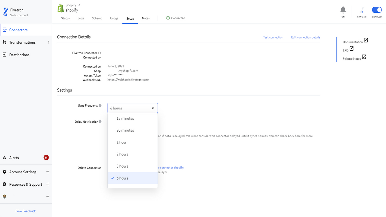 Configureer uw setup en synchronisatiefrequentie