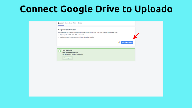 将Google Drive连接到Uploado