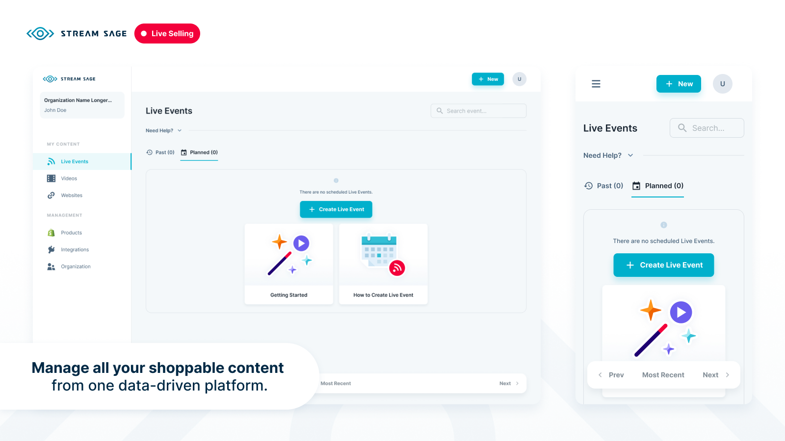 Gestiona todo tu contenido comprable desde una plataforma basada en datos.