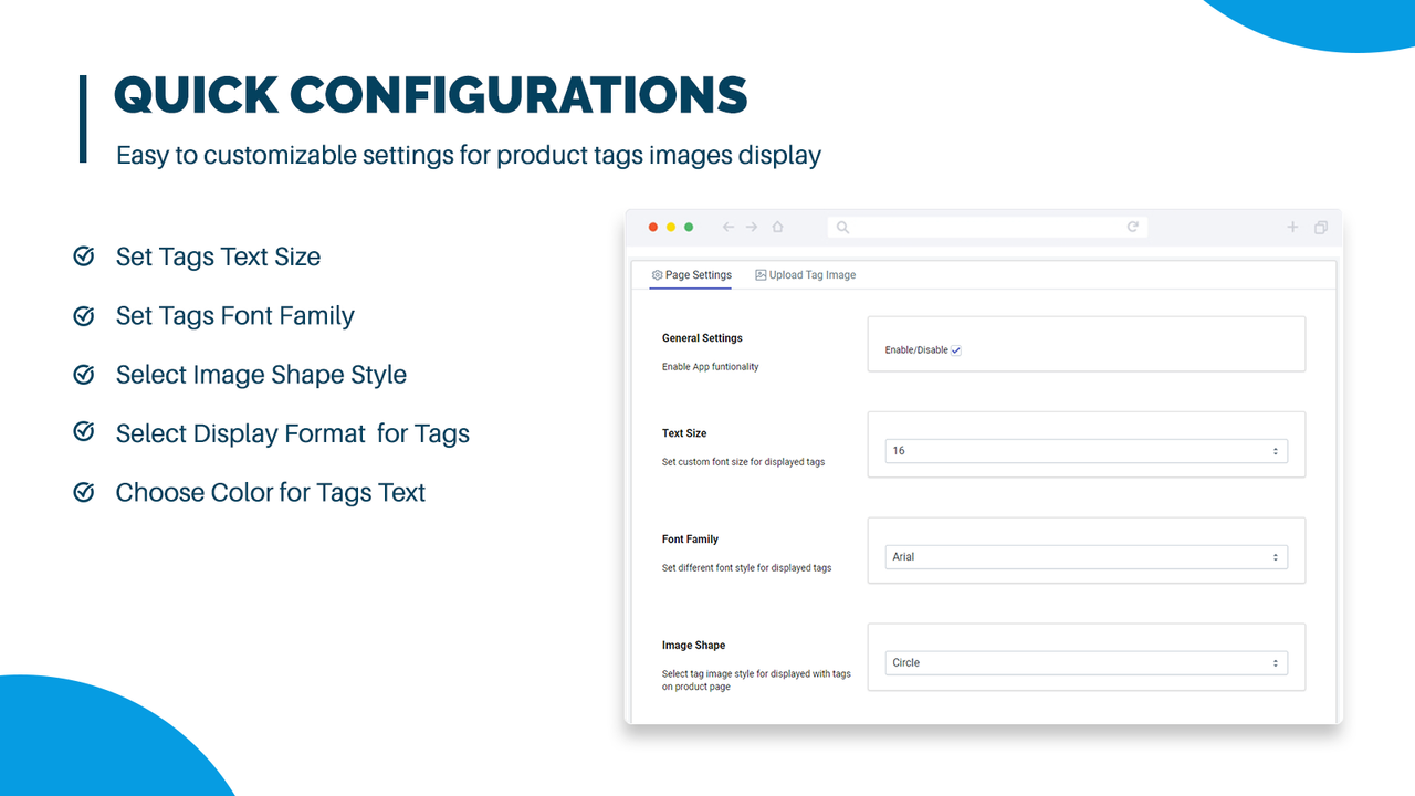 Configuration du tag d'image de produit