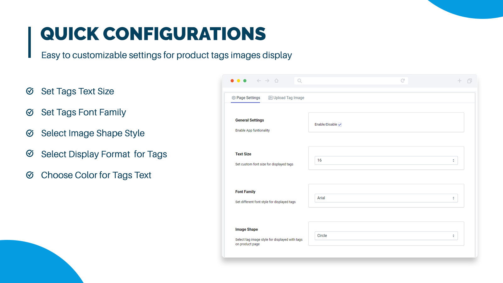 Configuración de la etiqueta de imagen del producto