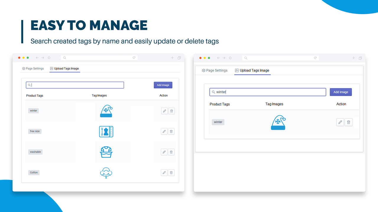 Easy to manage Product Image Tag