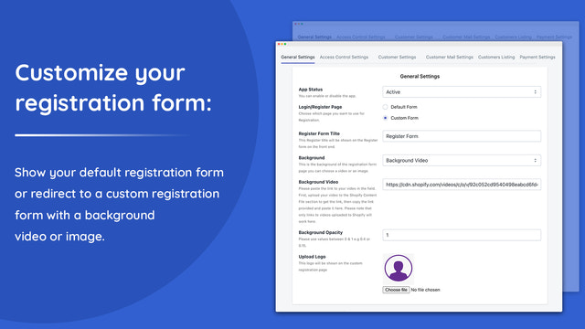 Anmelde-/Registrierungsformular anpassen