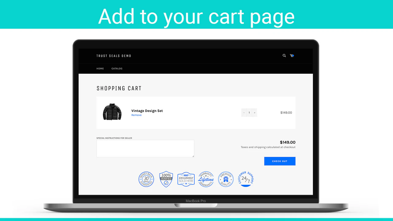 add to your cart page