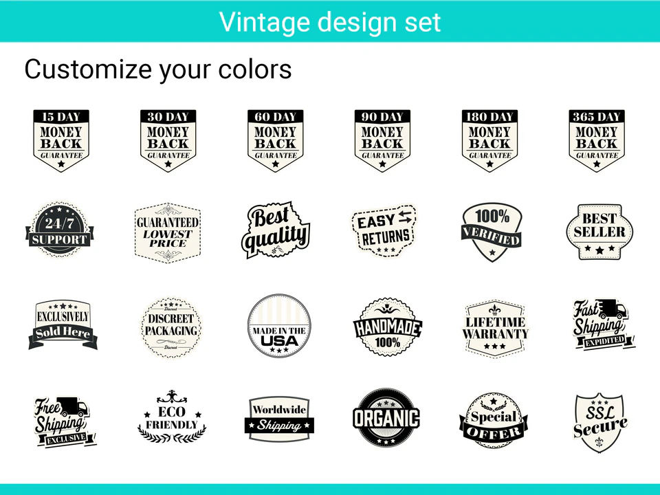 vintage trust icons