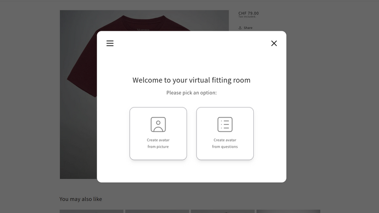 AlterEgo Virtual Fitting Screenshot