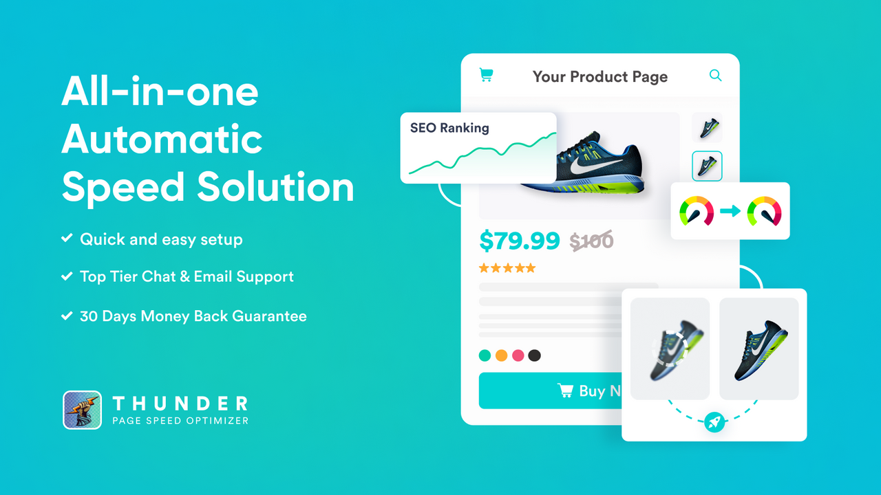 Accélérez votre boutique Shopify avec Thunder Page Speed Optimizer
