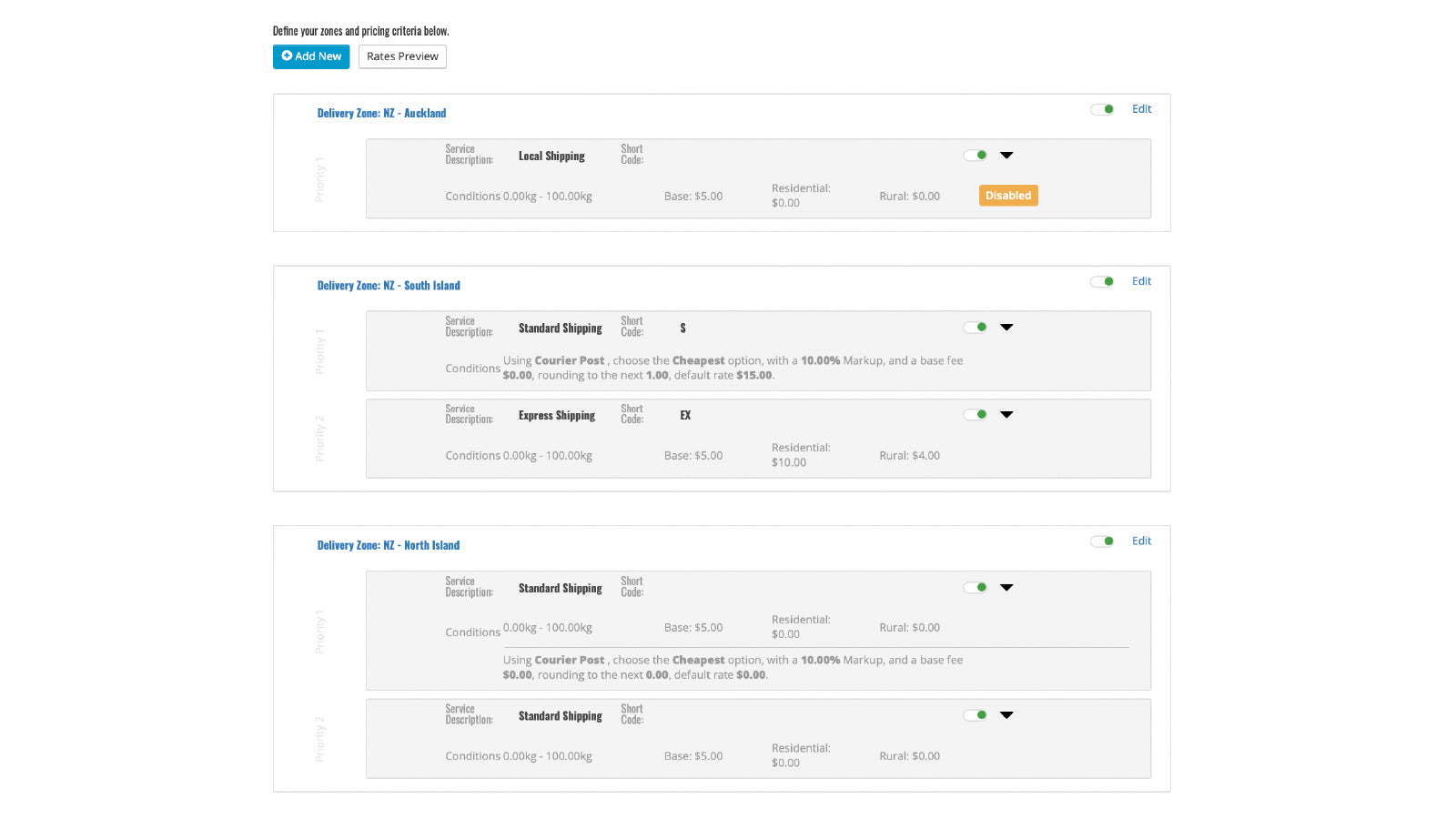 GoSweetSpot Shipping Options Screenshot