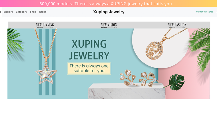 Xuping Jewelry Dropshipping Screenshot