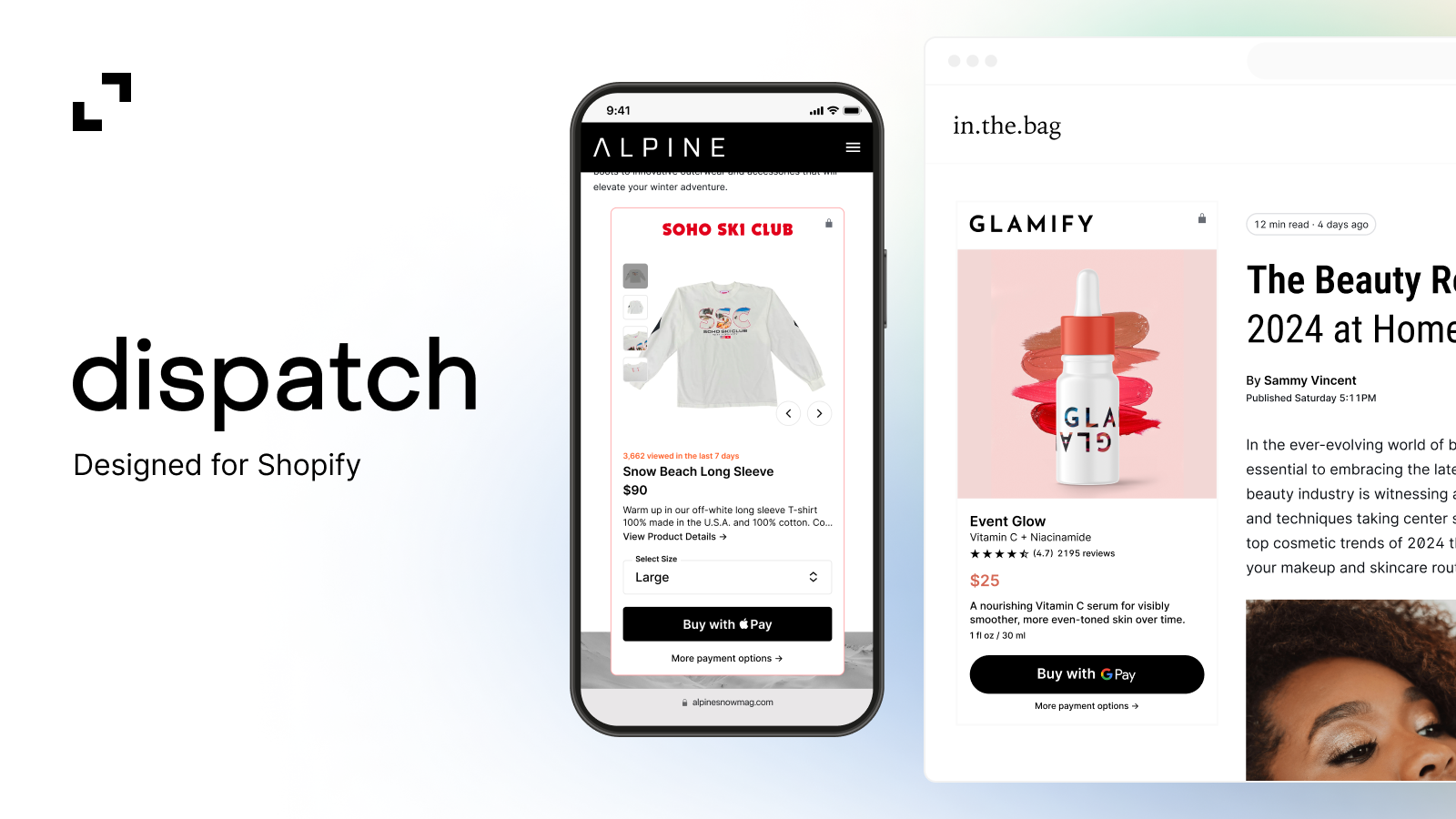 Dispatch - Designet til Shopify