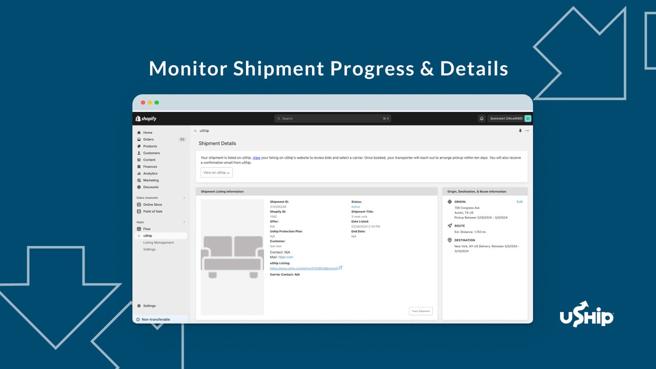 Monitor Shipment Progress and Details