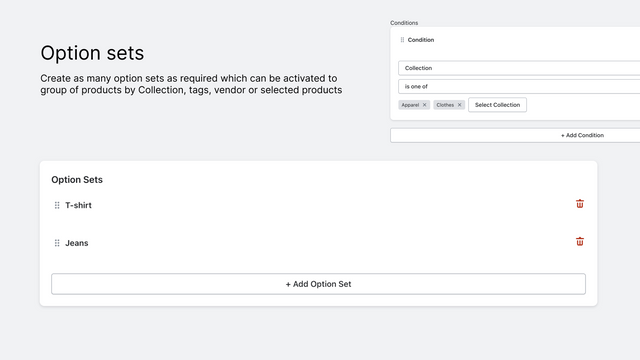 Option sets