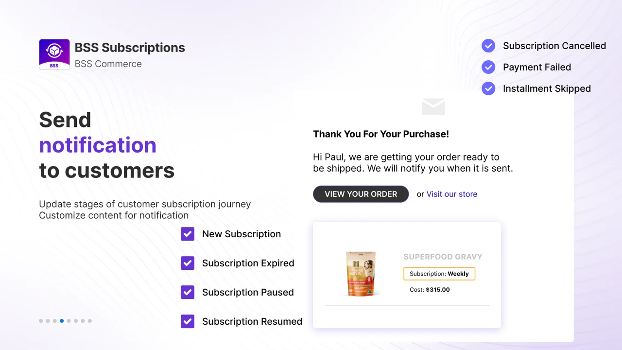 Subscriptions and Recurring Pay Email Notifications