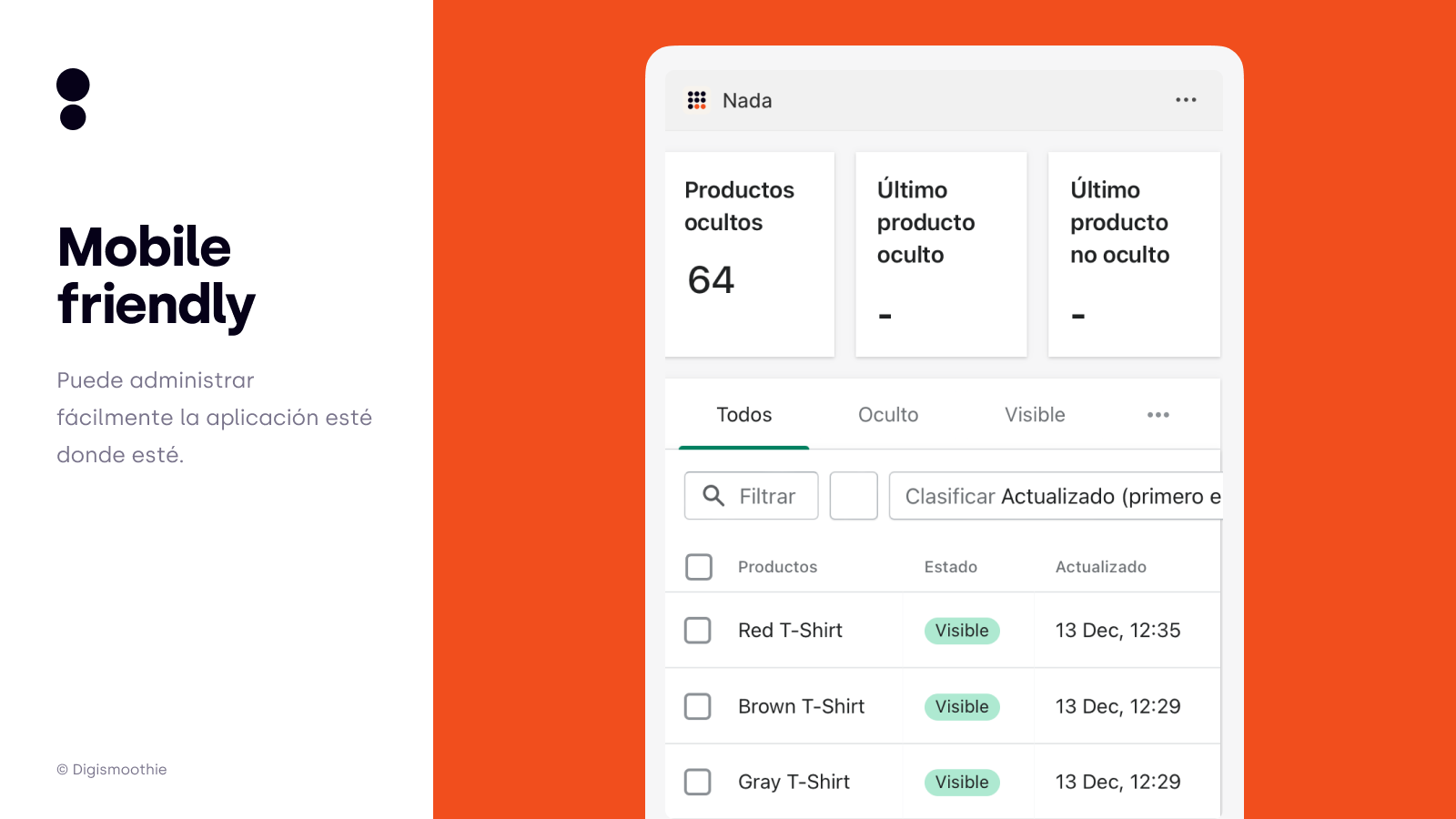 Compatible con dispositivos móviles - NADA