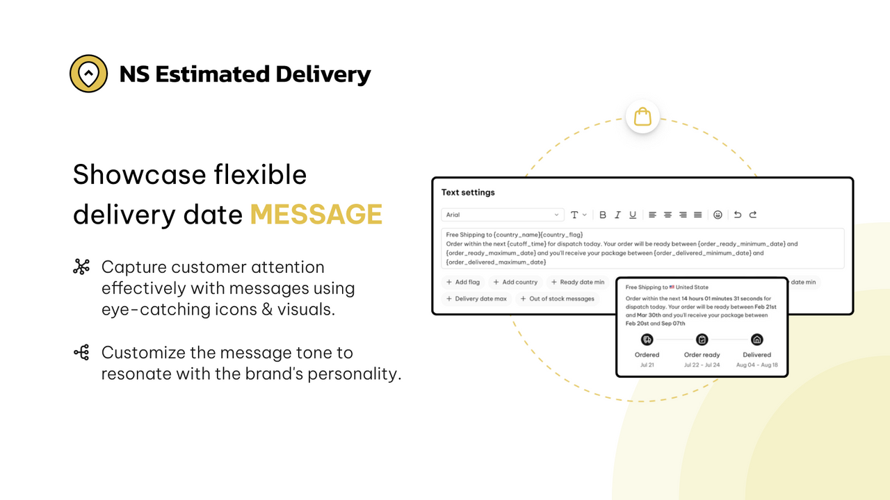 Mettez en avant un message de date de livraison flexible