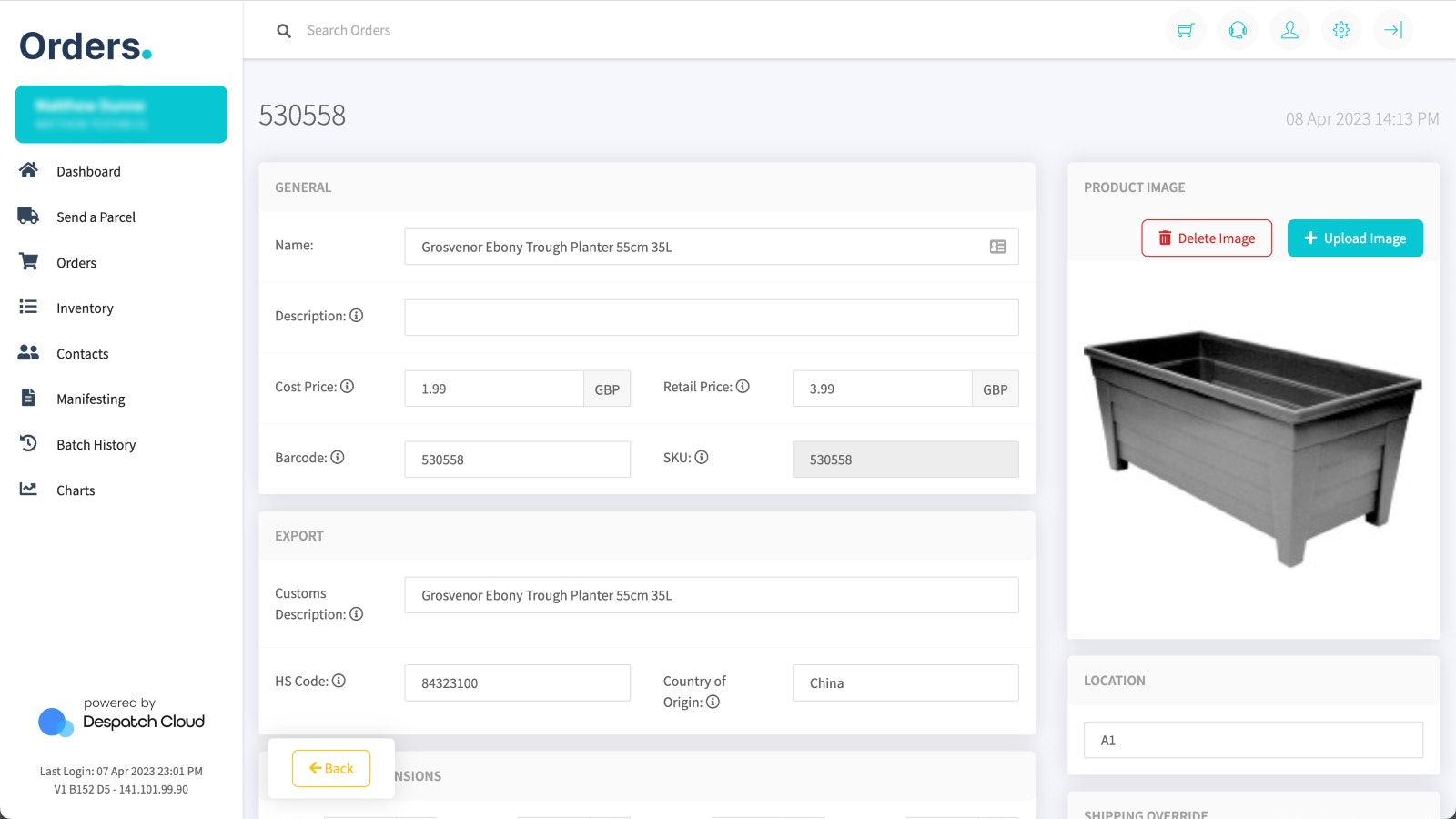 Manage your customs information and multi-channel stock levels.