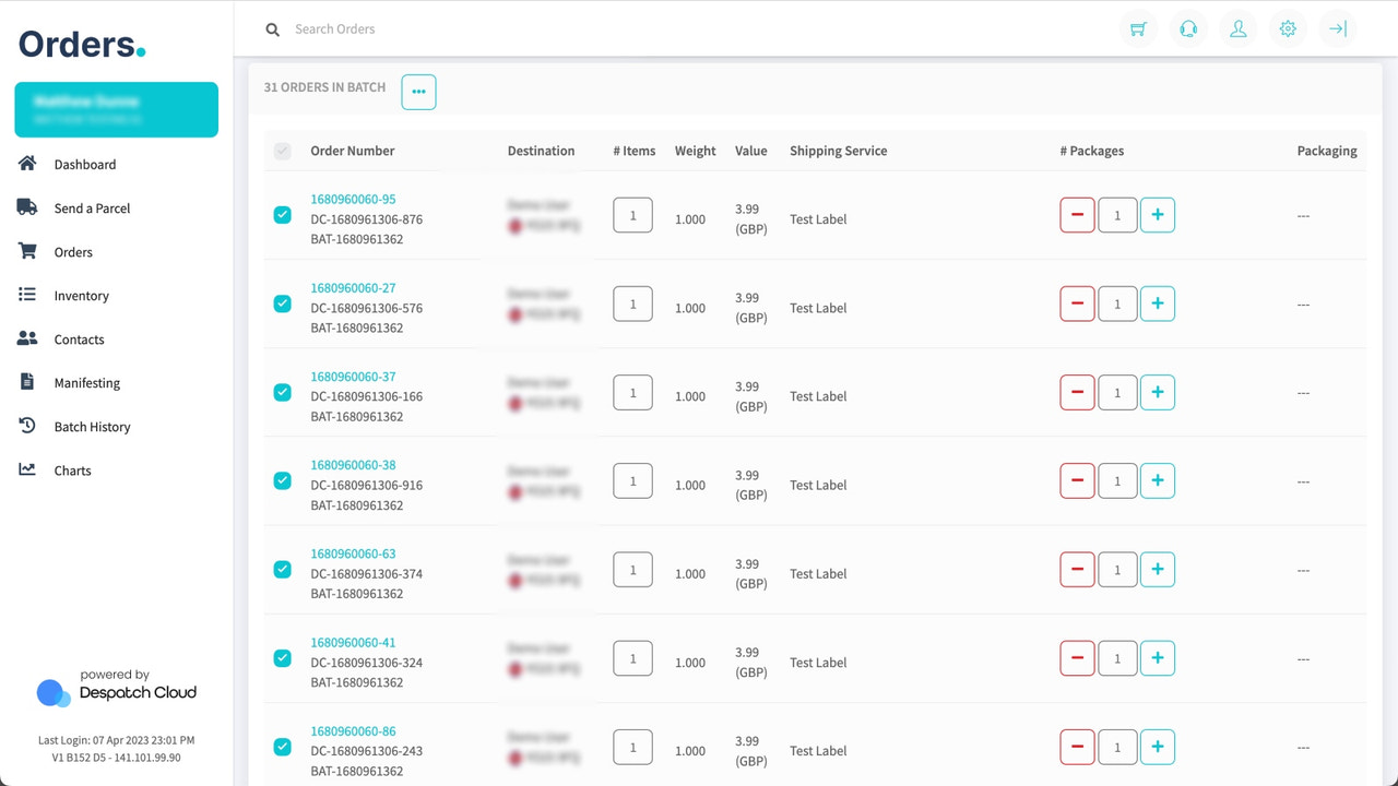 Save hours with batch order processing.