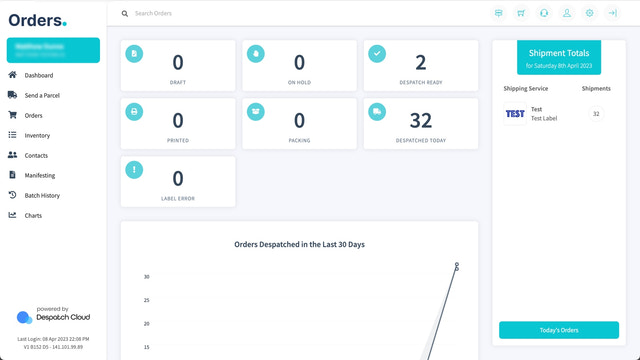 Alles-in-één bestel- en verzenddashboard.