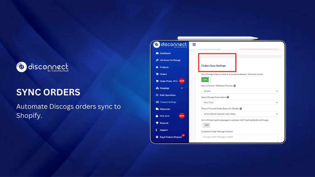 Sync Discogs orders to Shopify