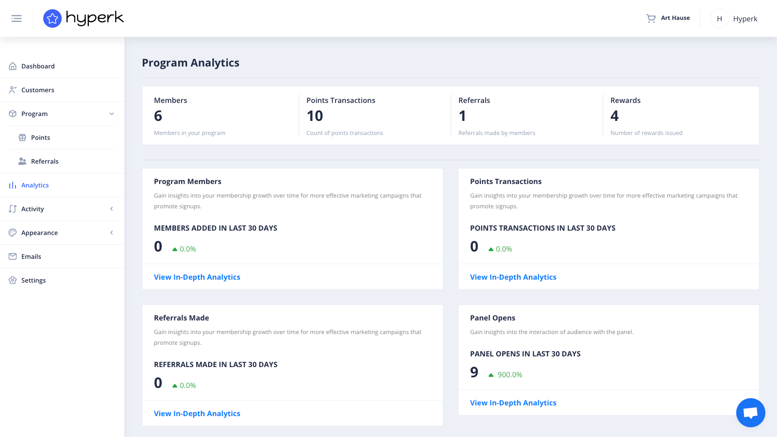 Dashboard Analytics Page