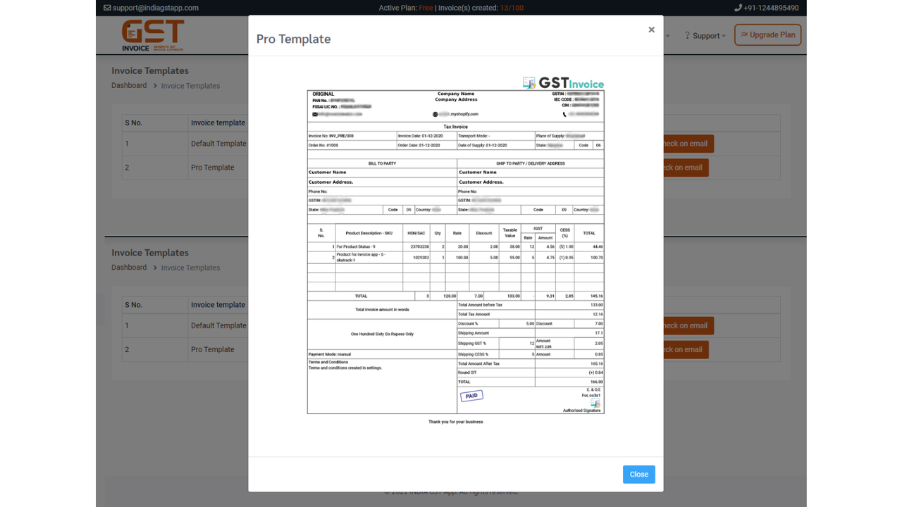 Invoice Template