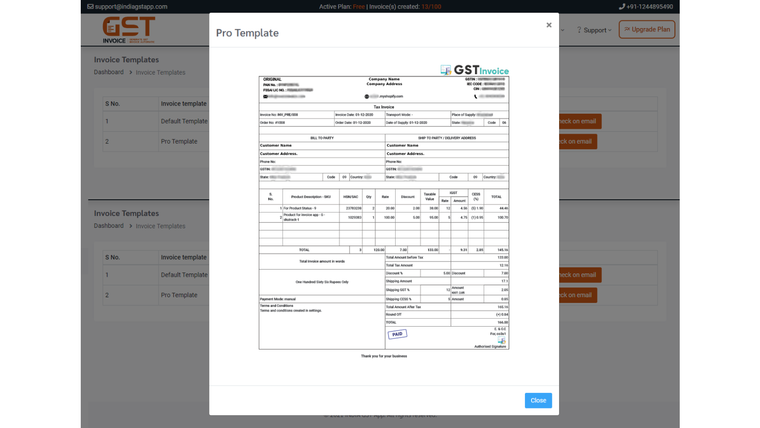 India GST App Screenshot