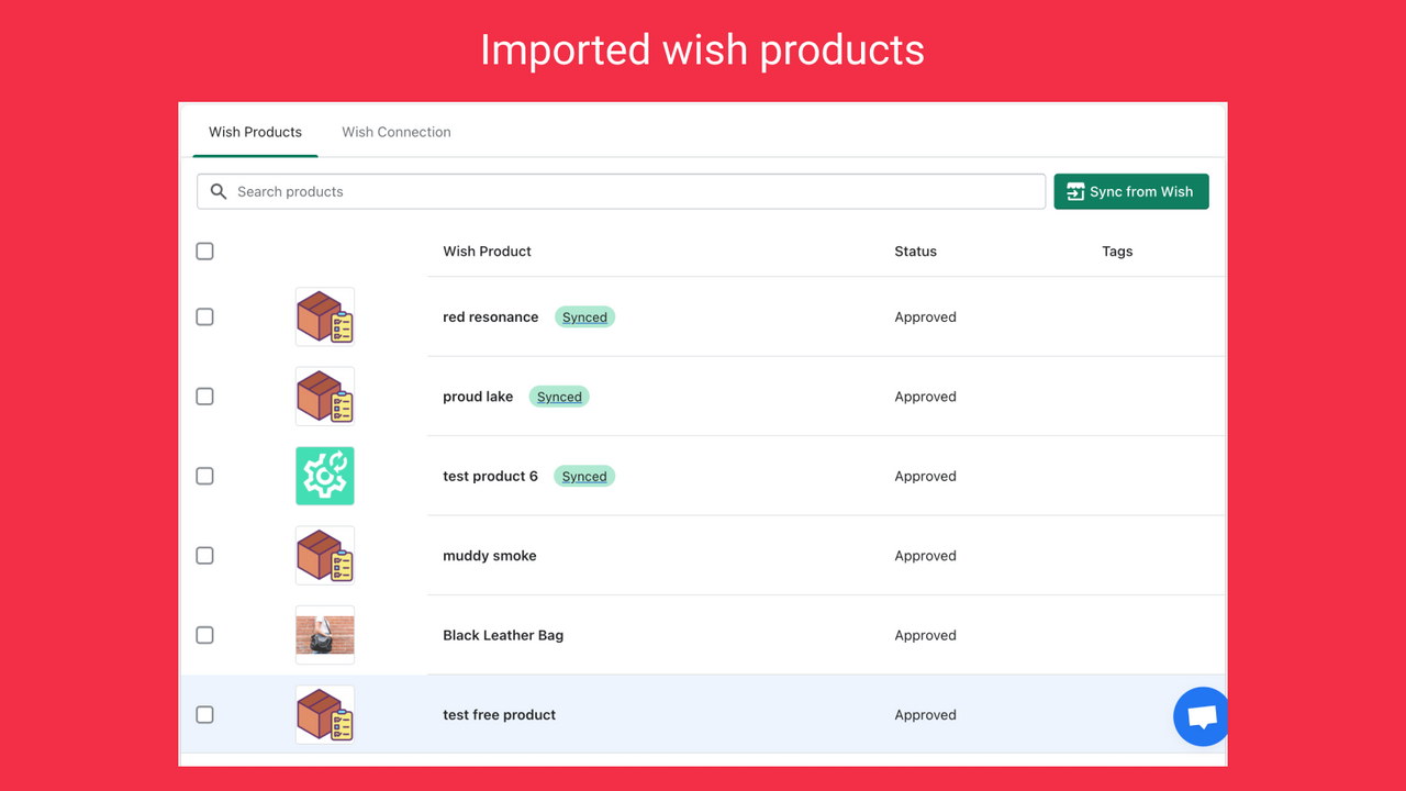 Produits importés de Wish