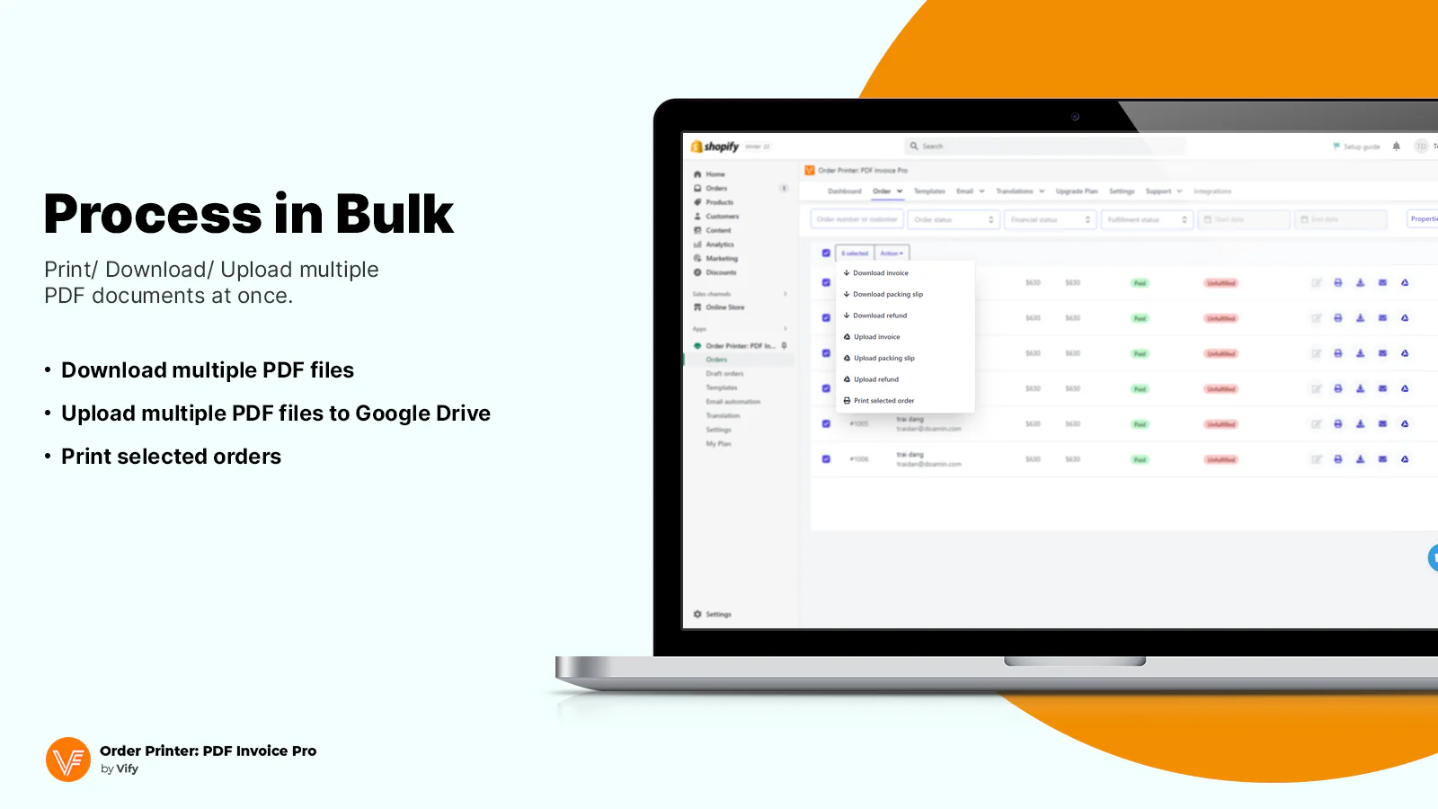 Bulk Process - Vify invoicing app 