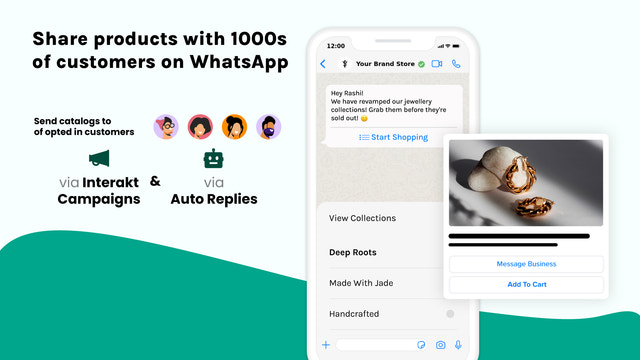 Envía productos a miles de clientes en WhatsApp con un solo clic