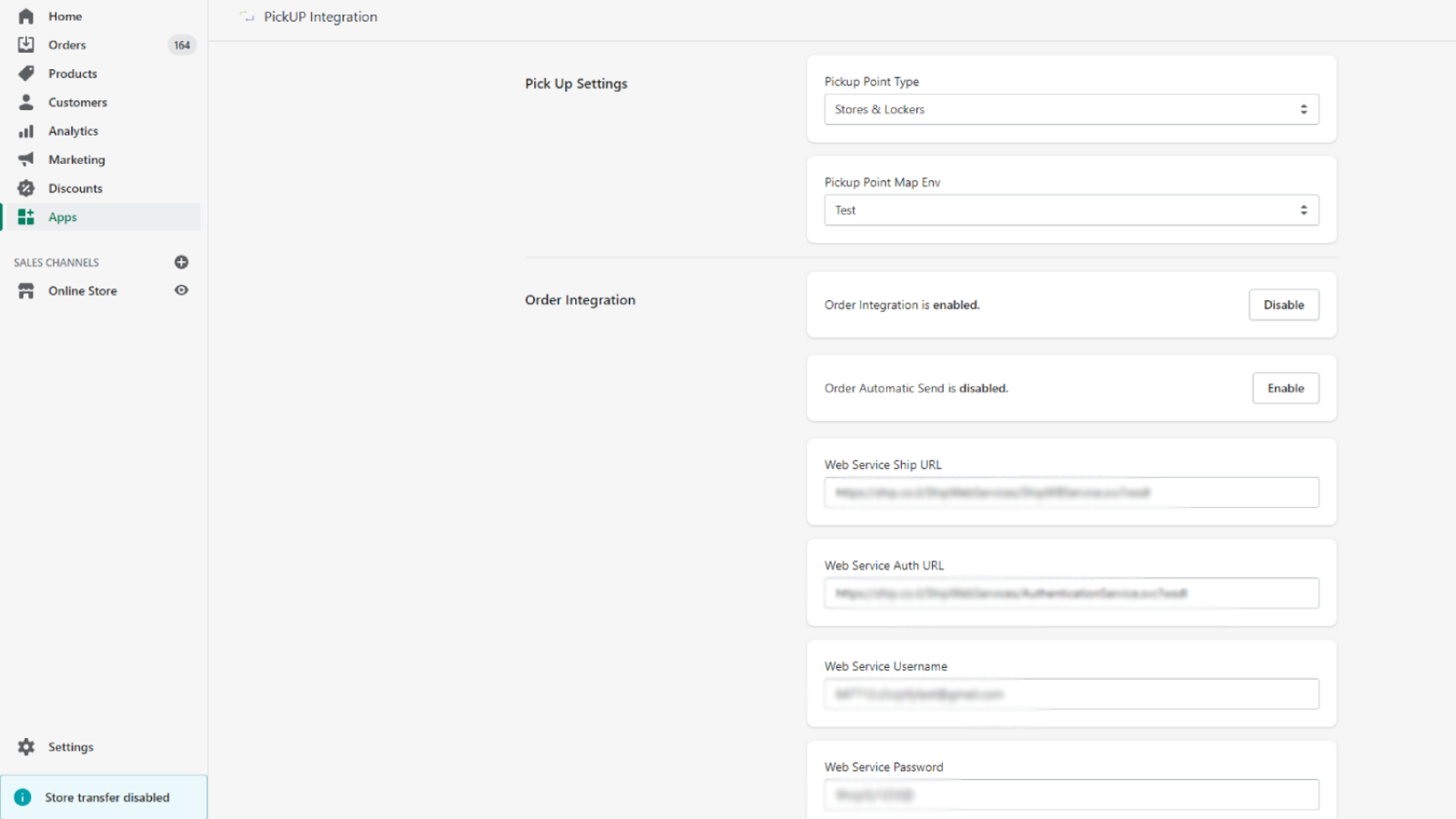 Configuración de la aplicación