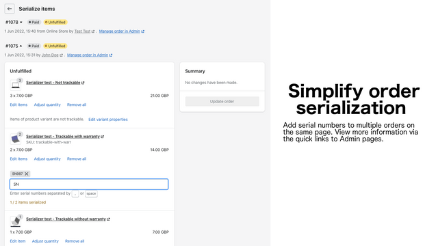 Serializer: vereenvoudig order serialisatie