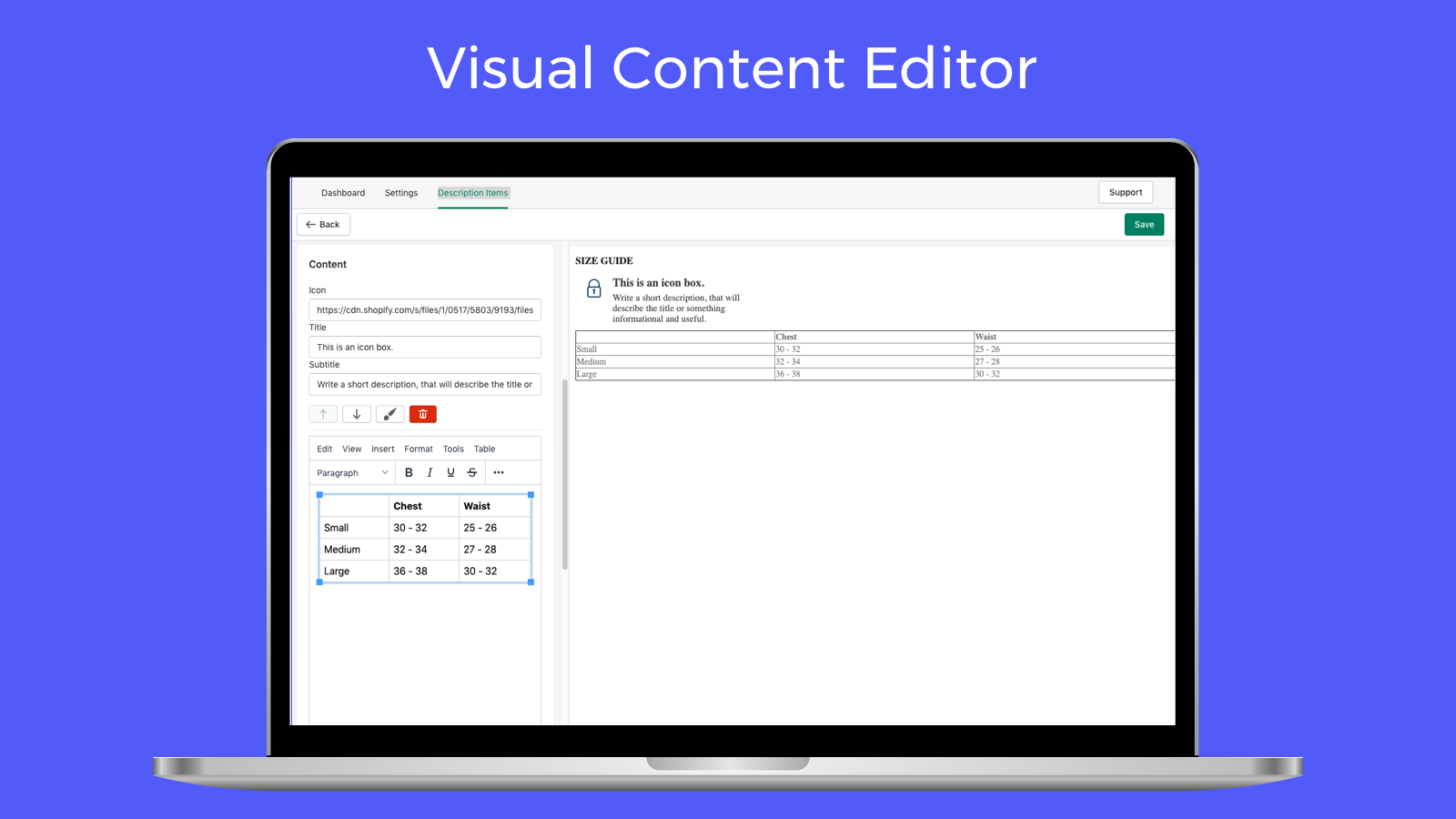 Editor de Contenido Visual