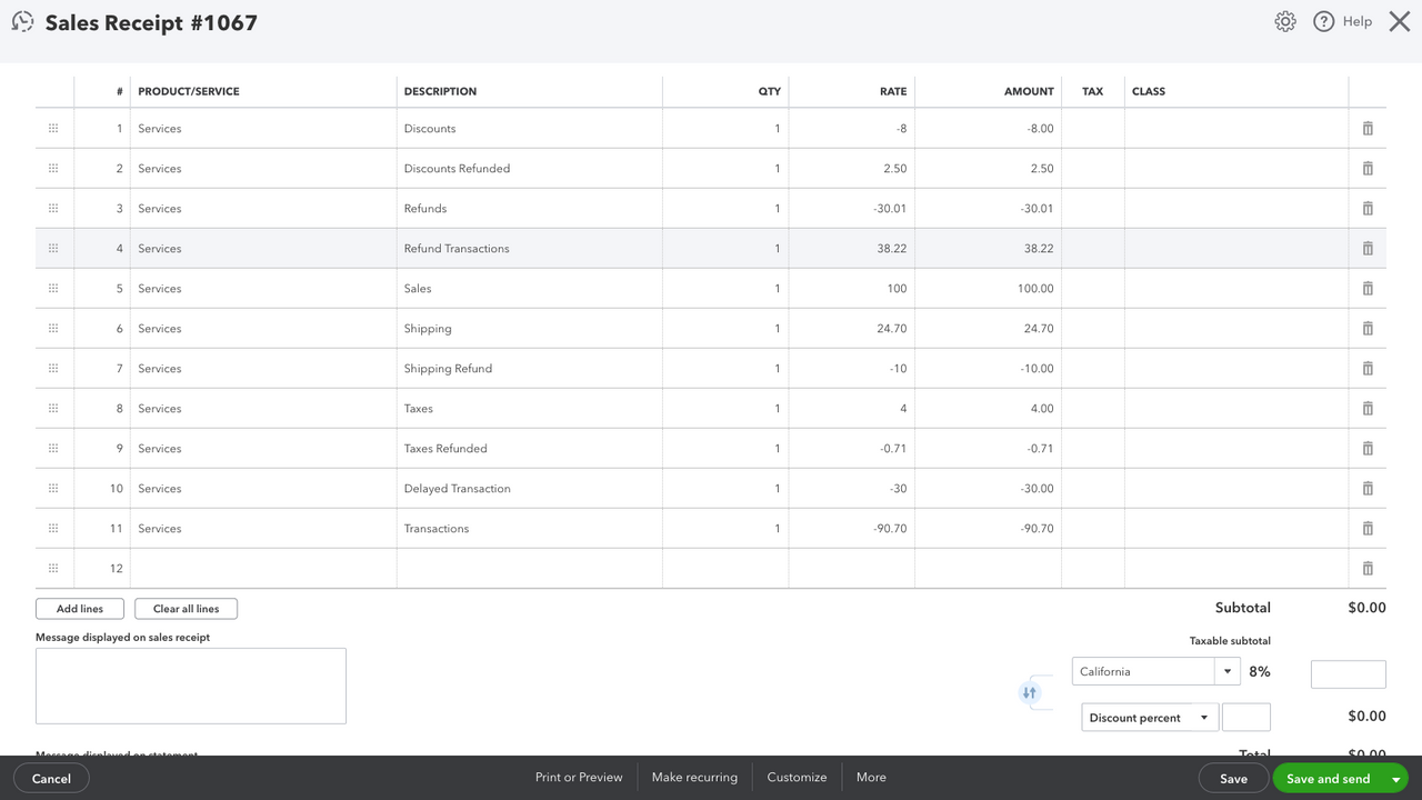 Open Payout Invoice in Quickbooks