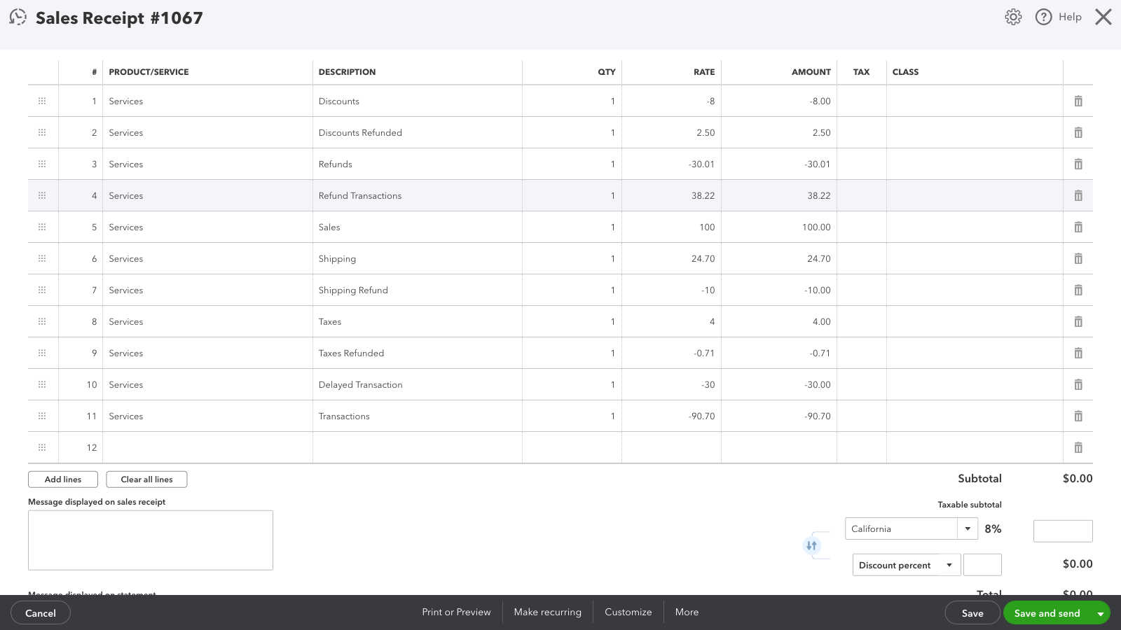 Open Payout faktura i Quickbooks