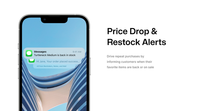 Price drop and restock notifications