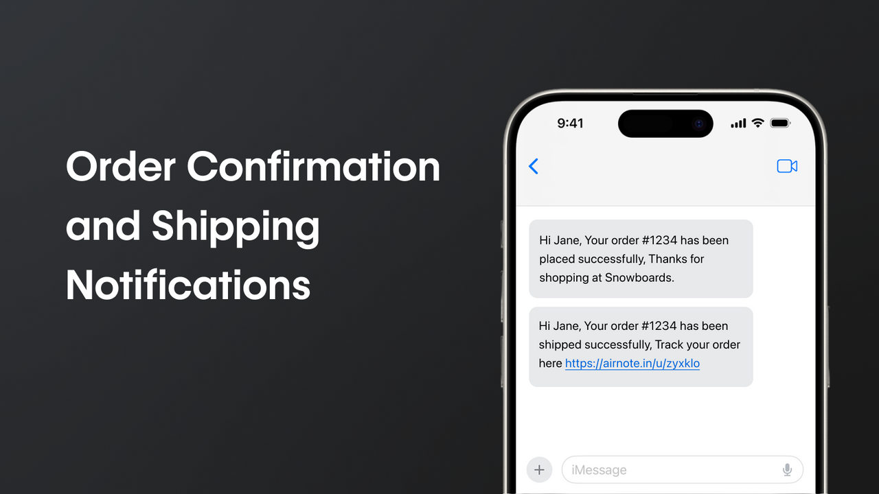 Order and Shipping SMS Notifications