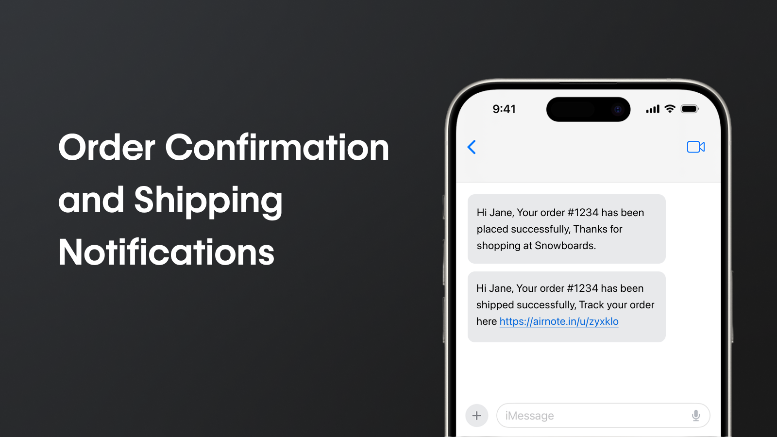 Notifications par SMS de commande et d'expédition