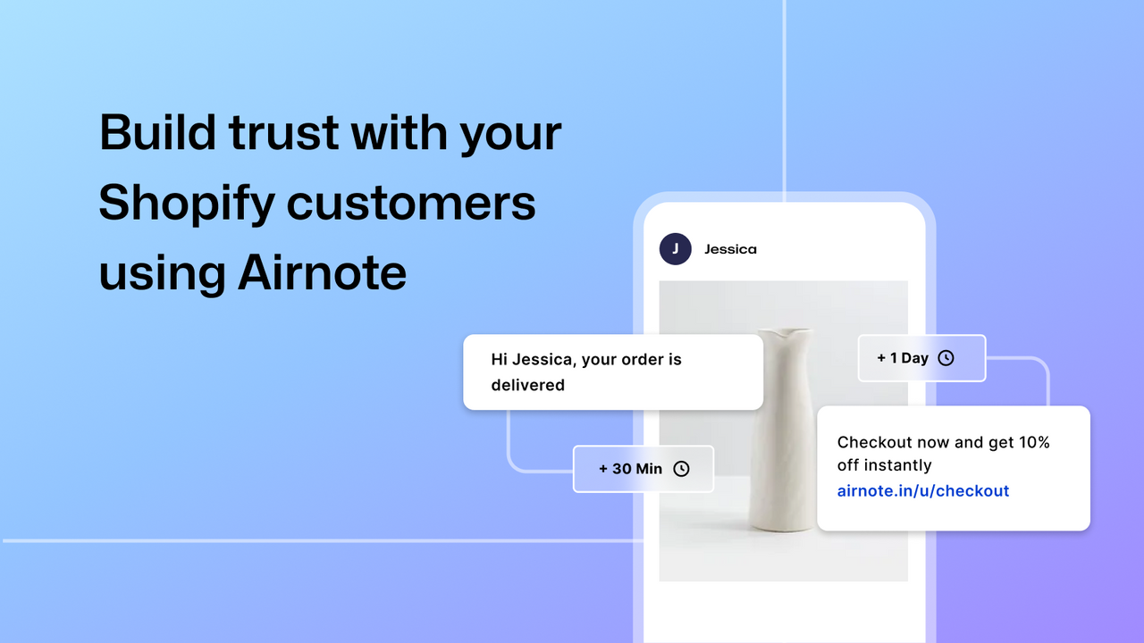 Airnote SMS-aviseringar för din Shopify-butik