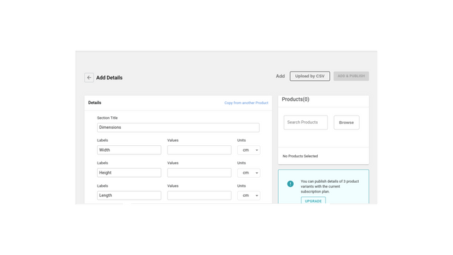 Opdater dimensioner