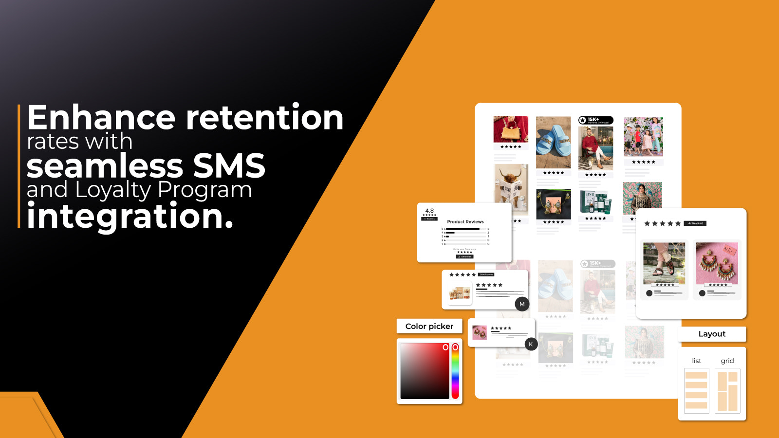 SMS- och e-postintegration för recensioner