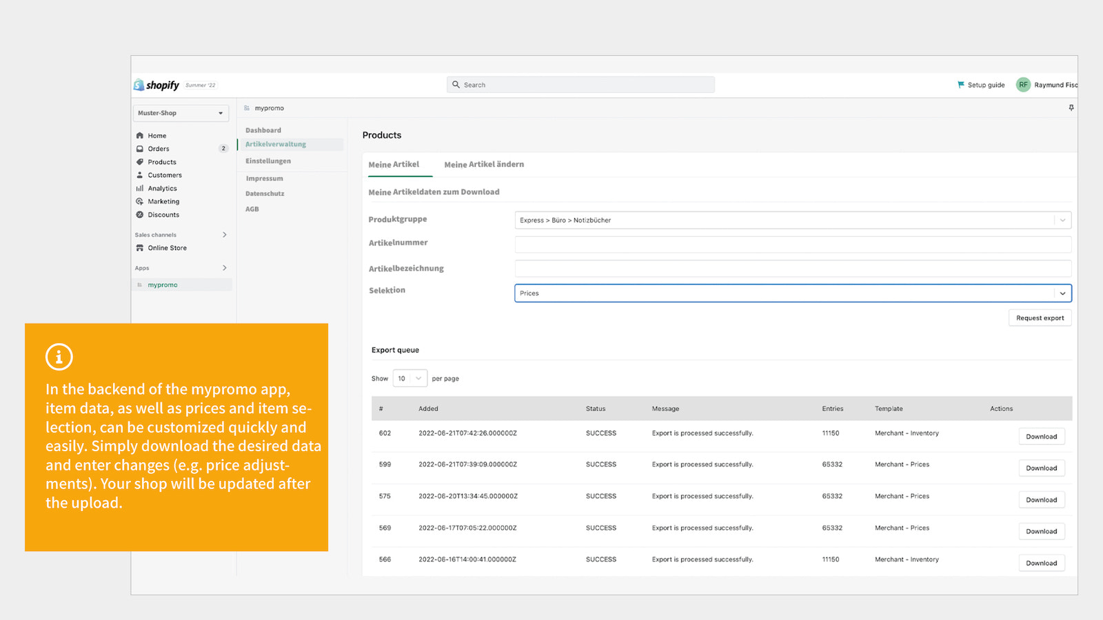 Backend: individual adjustments