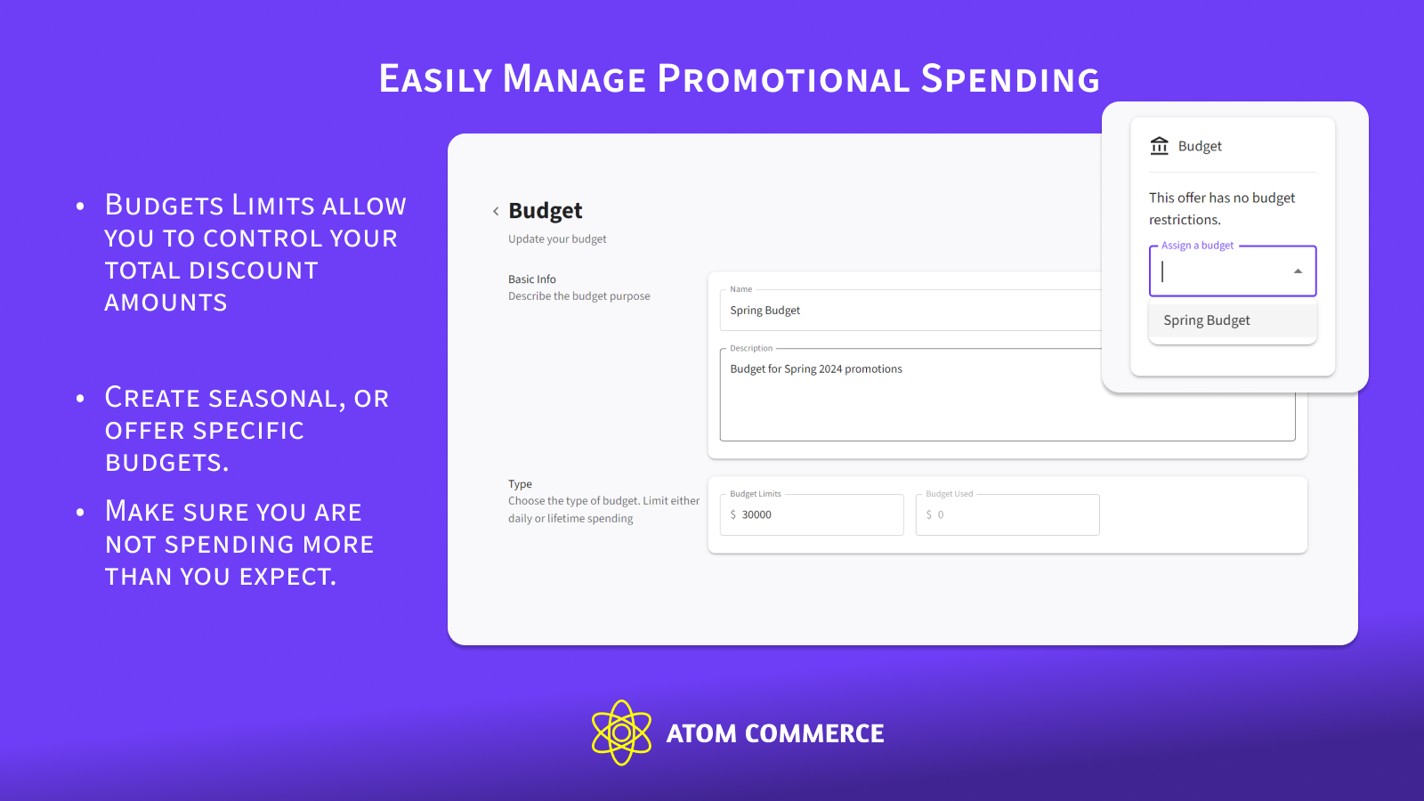 Discounts and Promos : Atom AI Screenshot