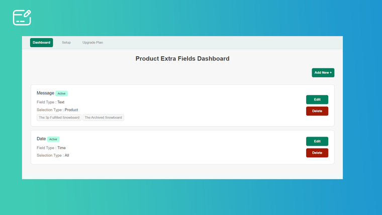 Product Extra Fields ‑Soronix Screenshot