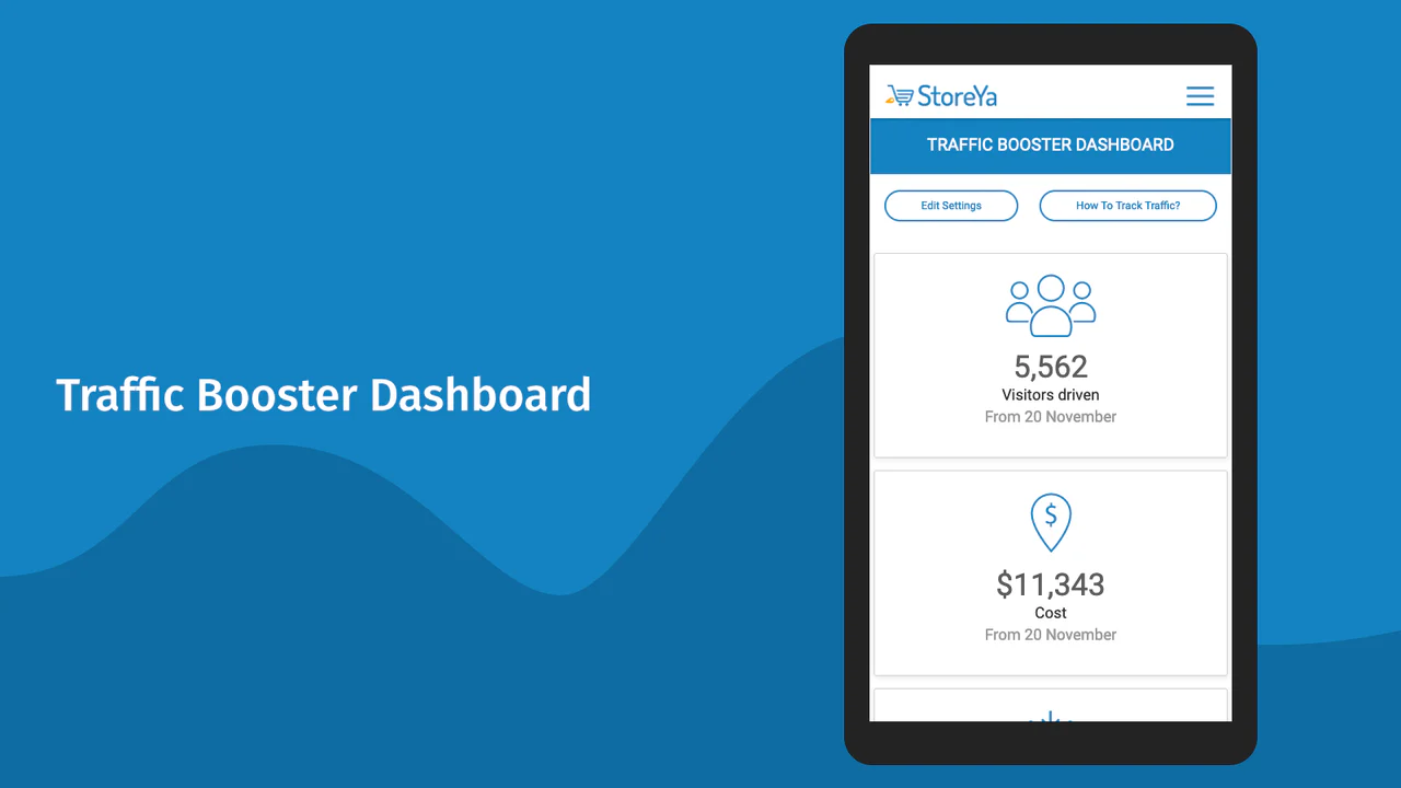 Painel do Traffic Booster