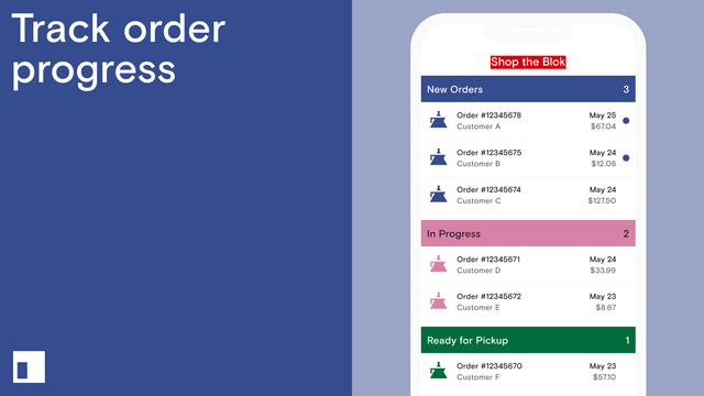 Track the order progress