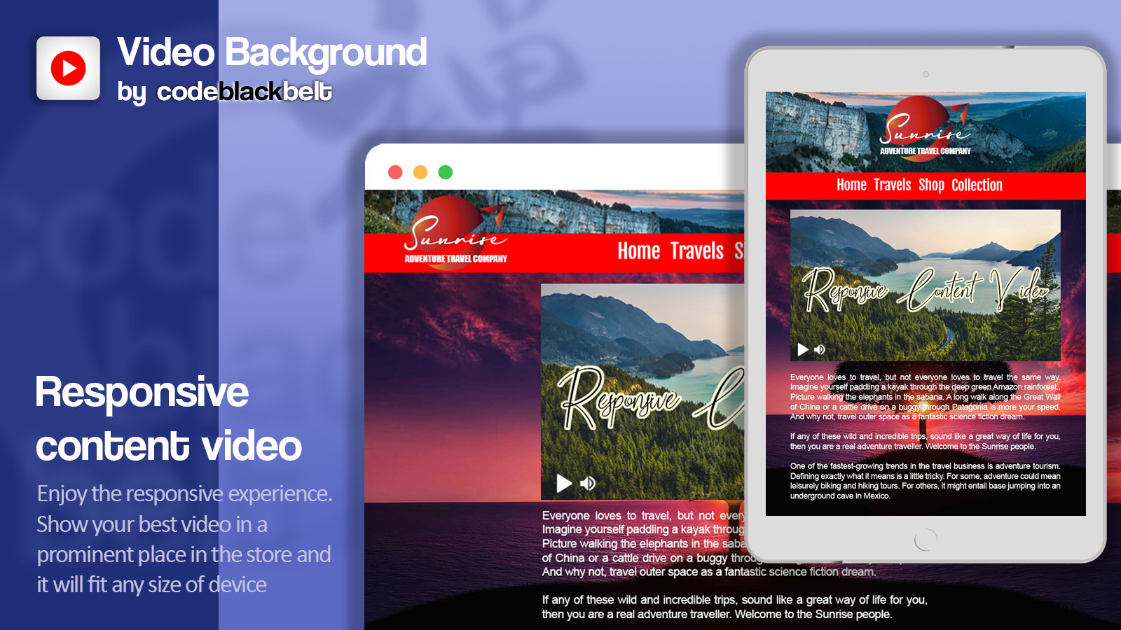 Fully responsive content video in your website