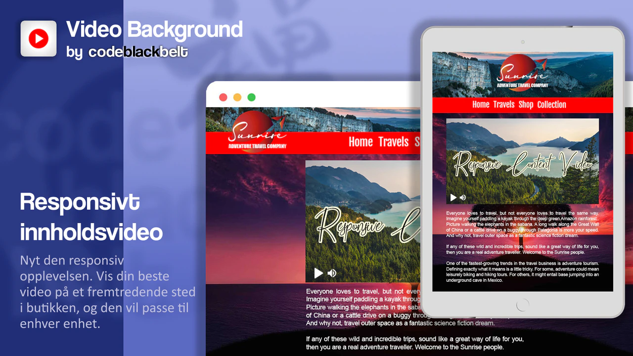 Fullt responsivt innholdsvideo på nettstedet ditt